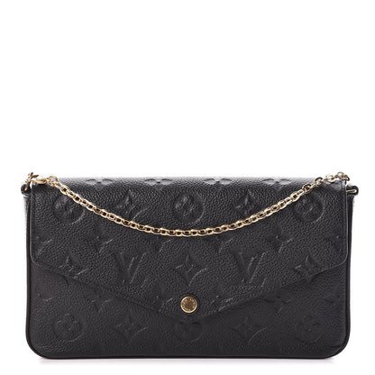 Louis Vuitton Empreinte Pochette Felicie Chain Wallet Black 1 of 10