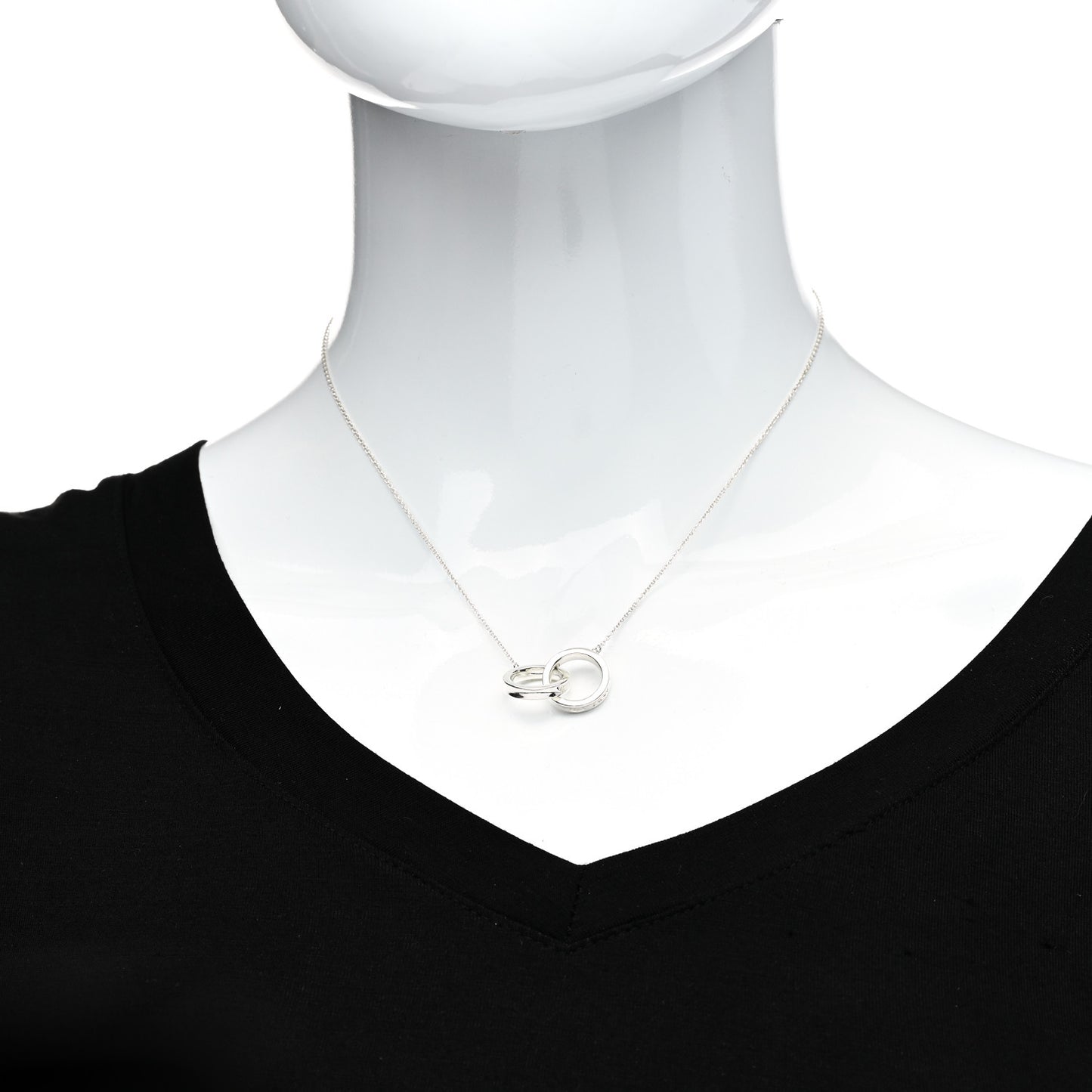 Sterling Silver 1837 Interlocking Circles Pendant Necklace