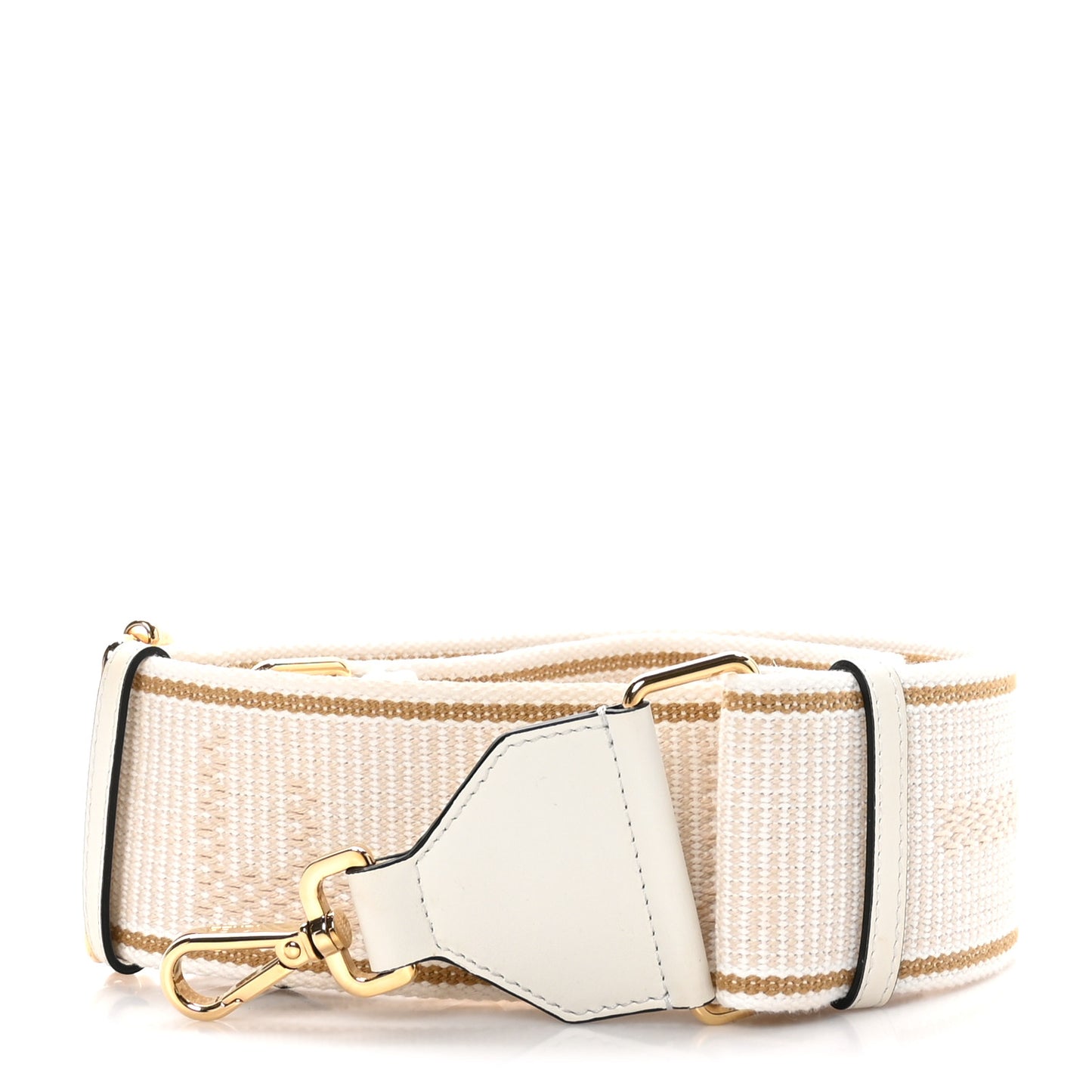 Cannete Ribbon Poly Vitello Century Logo Adjustable Strap You White Garza Ecru