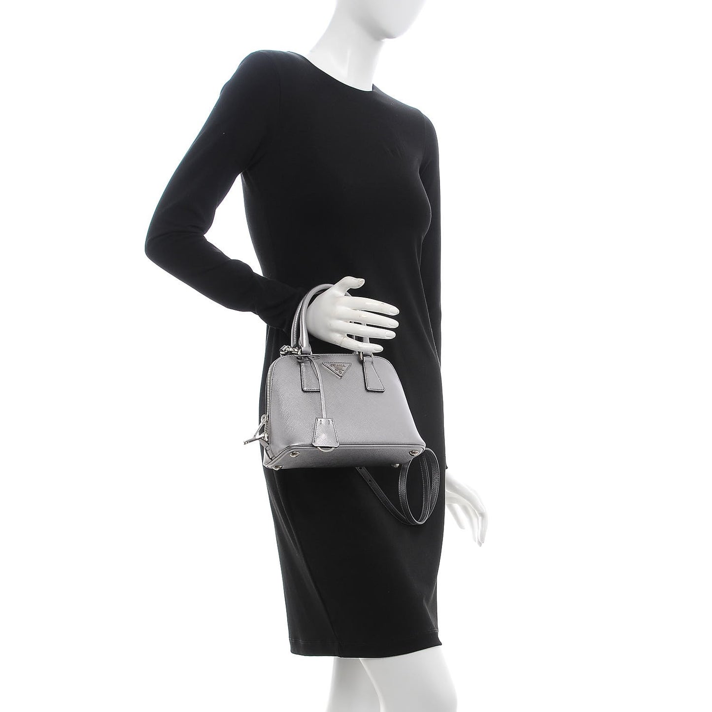 Saffiano Lux Small Promenade Tote Cromo