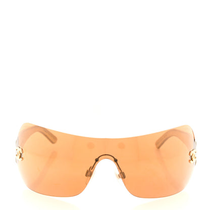Chanel Metallic Quilted CC Sunglasses 4157-Q Beige 2 of 8