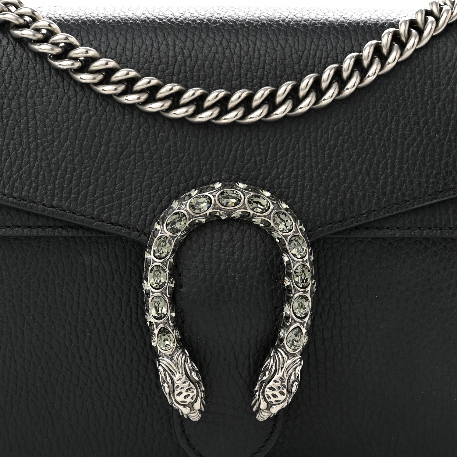 Gucci Pebbled Calfskin Small Dionysus Shoulder Bag Black 8 of 13