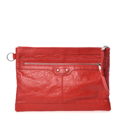 Balenciaga Agneau Arena Classic Hardware Medium Clip Rouge Tango 1 of 9