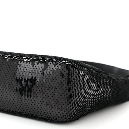 Prada Paillettes Sequin Mini Re-Edition 2000 Bag Black White 10 of 10