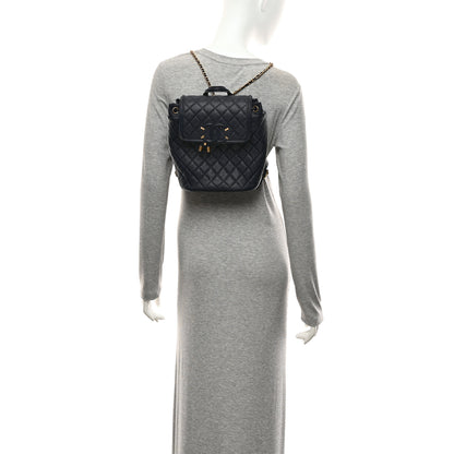 Chanel Caviar Quilted Filigree Backpack Navy 2 of 10