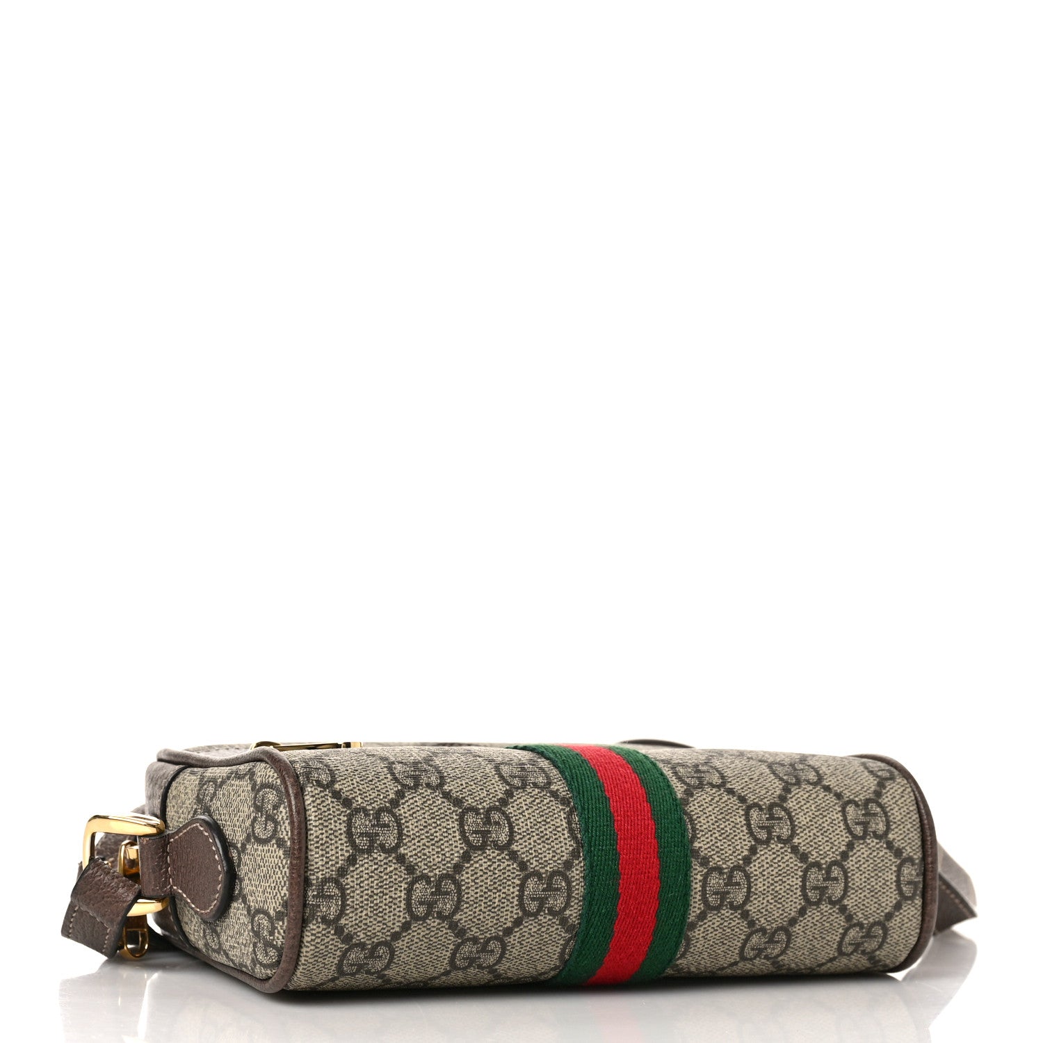 Gucci GG Supreme Monogram Web Mini Ophidia Shoulder Bag Brown 3 of 9