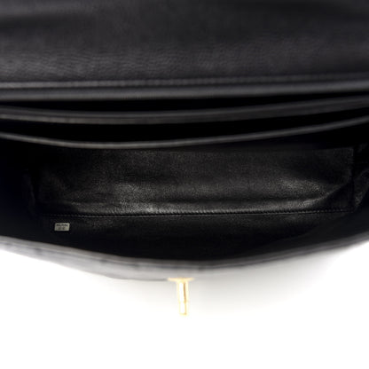 Chanel Caviar Quilted Jumbo Kelly Flap Black 4 of 8