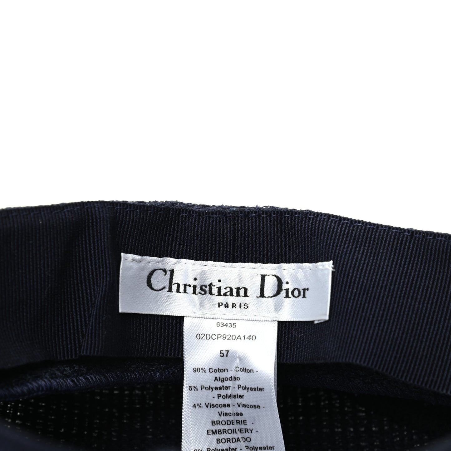 Cotton Baseball Cap 57 Navy