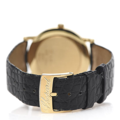 Chopard 18K Yellow Gold Alligator Diamond Bezel 34mm Classique Manual Winding Watch 4 of 8