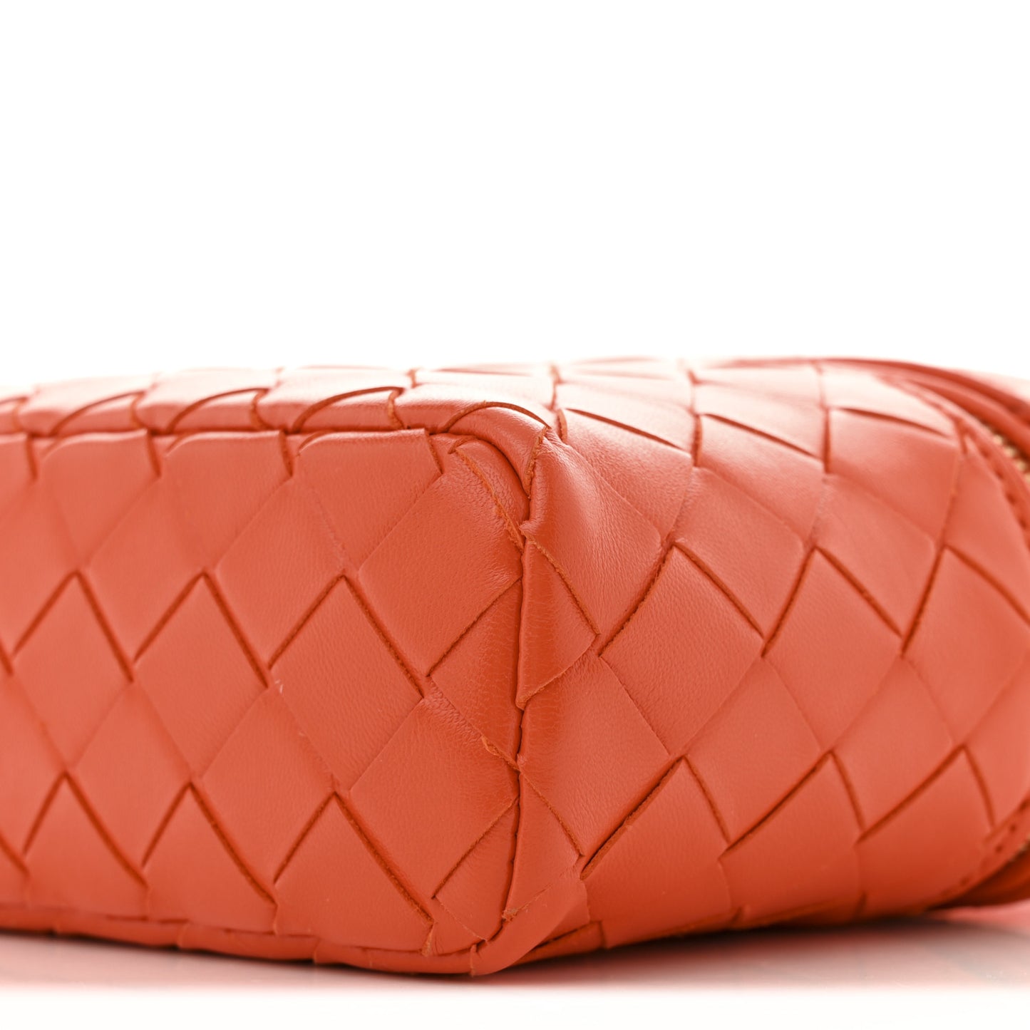 Calfskin Intrecciato Bang Bang Vanity Case Orange