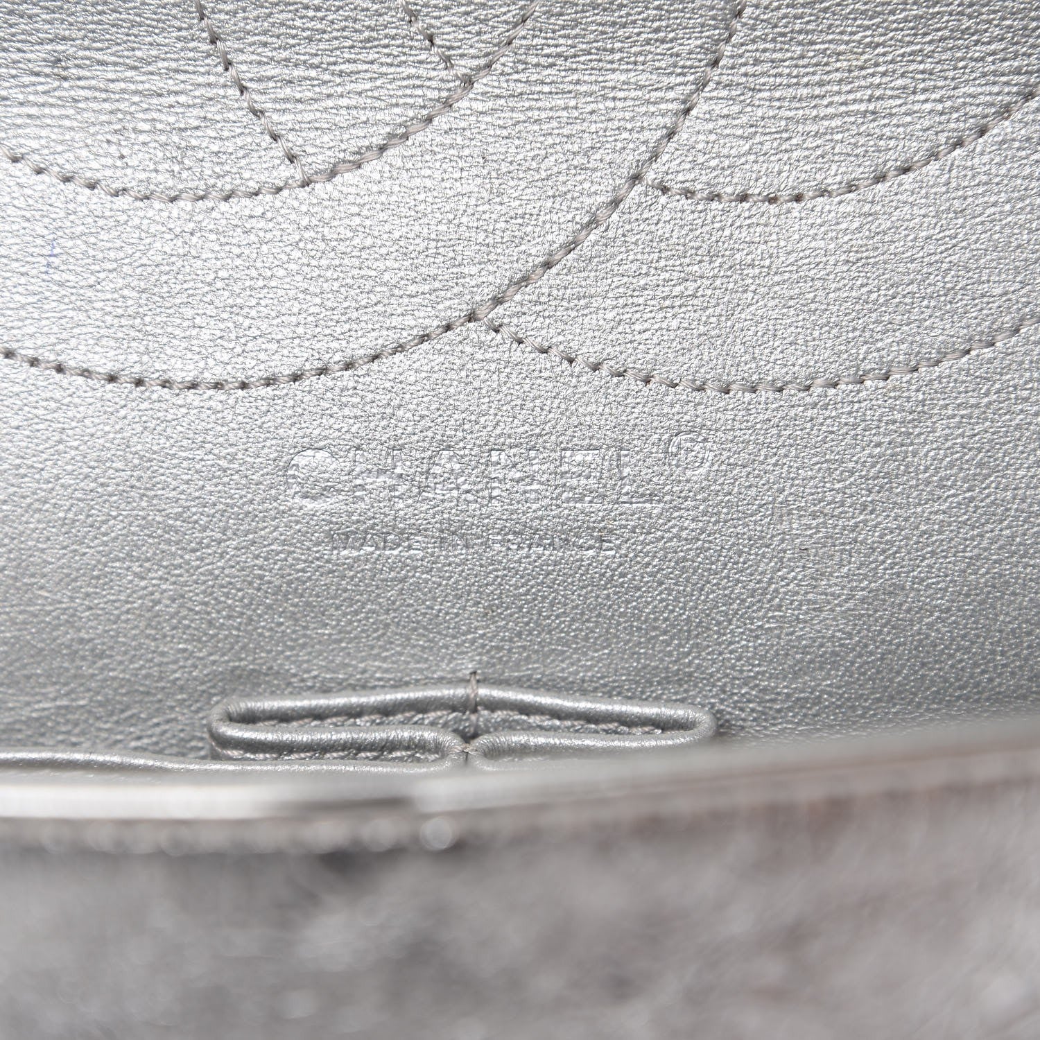 Chanel Metallic Aged Calfskin Quilted 2.55 Reissue 227 Flap Silver 7 of 22