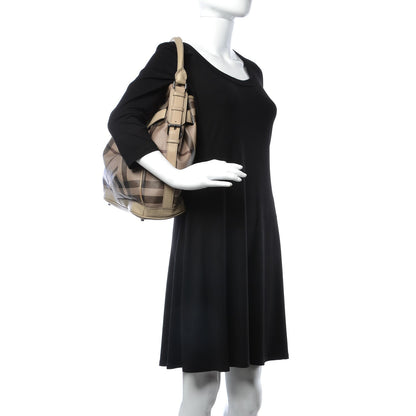 Burberry Smoked Check Medium Walden Belted Hobo Trench 2 of 12