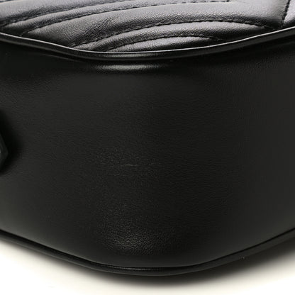 Gucci Calfskin Matelasse Small GG Marmont Chain Shoulder Bag Black 9 of 11