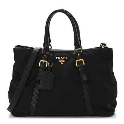 Prada Tessuto Nylon Saffiano Tote Black 1 of 13