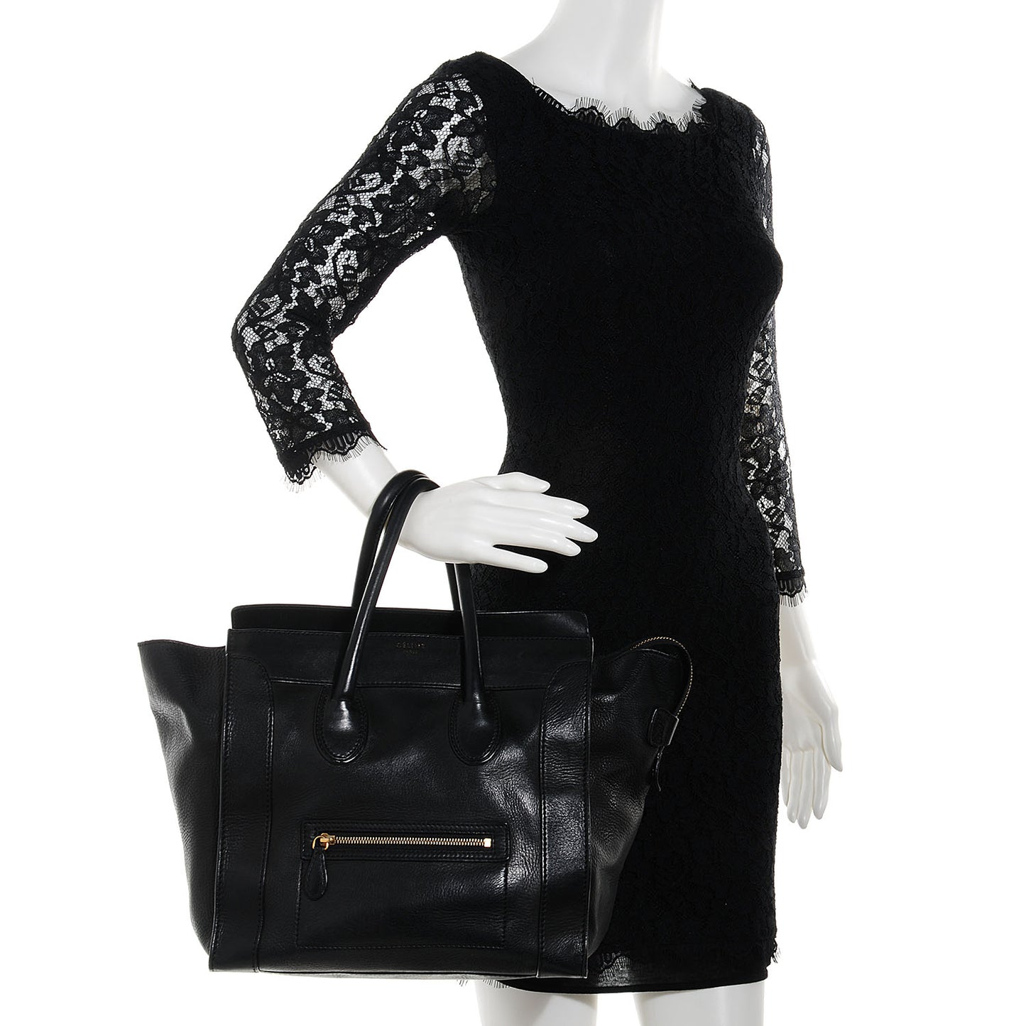 Smooth Calfskin Mini Luggage Black