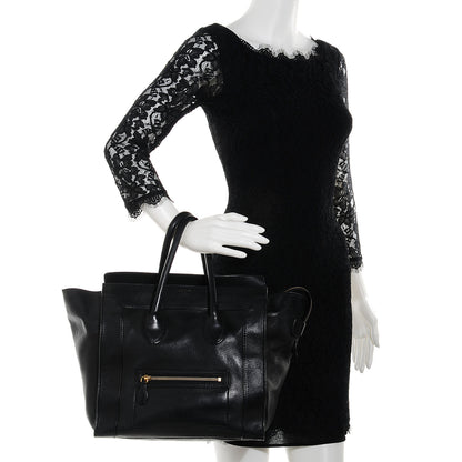 Celine Smooth Calfskin Mini Luggage Black 2 of 9