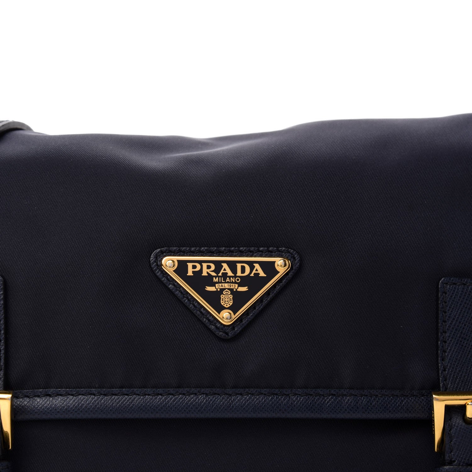 Prada Tessuto Nylon Saffiano Small Messenger Bag Blue 10 of 10