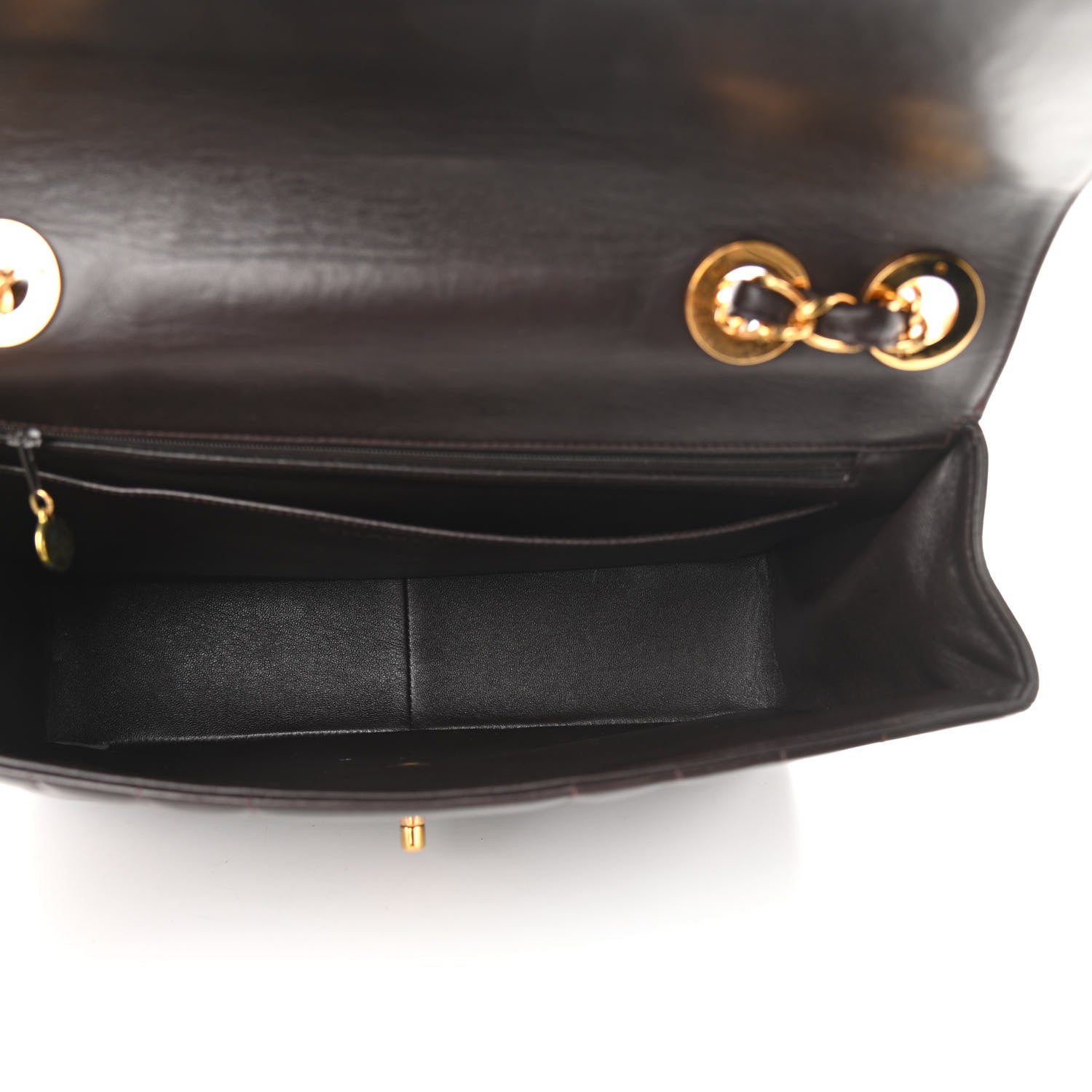 Chanel Lambskin Vertical Quilt Jumbo Single Flap Dark Brown 6 of 11