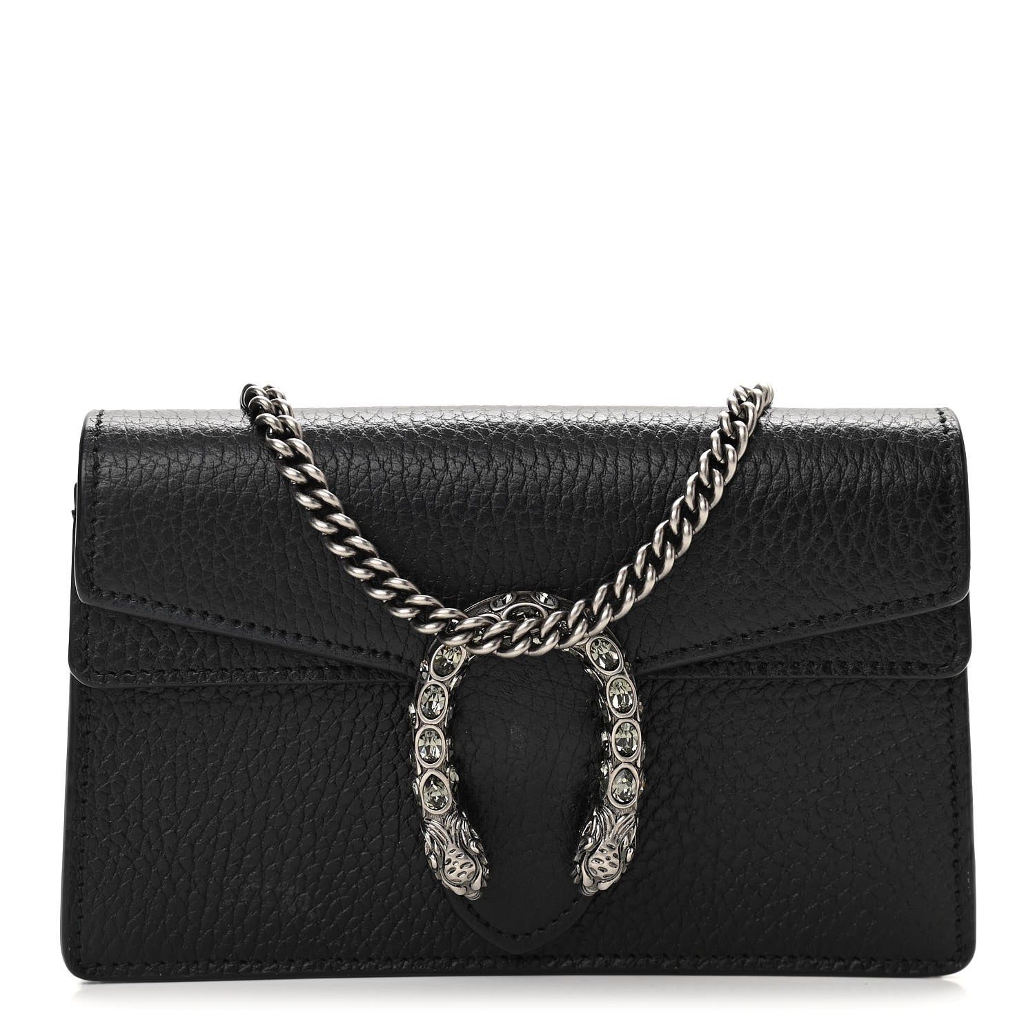Gucci Calfskin Super Mini Dionysus Shoulder Bag Black 1 of 9