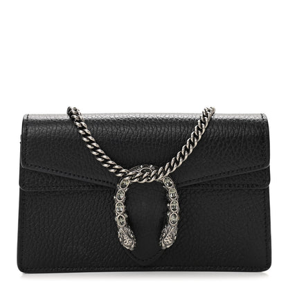 Gucci Calfskin Super Mini Dionysus Shoulder Bag Black 1 of 9