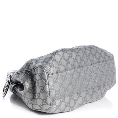 Gucci Guccissima Medium Sukey Tote Silver 4 of 7