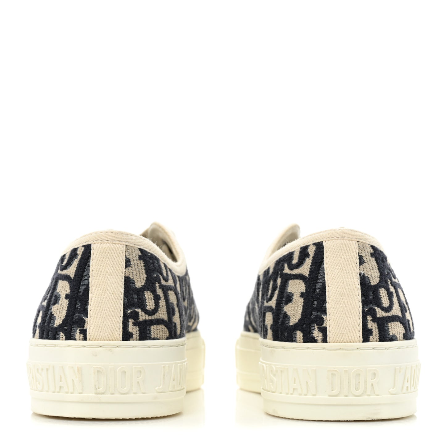 Canvas Oblique Walk'N'Dior Low Top Sneakers 38.5 Deep Blue