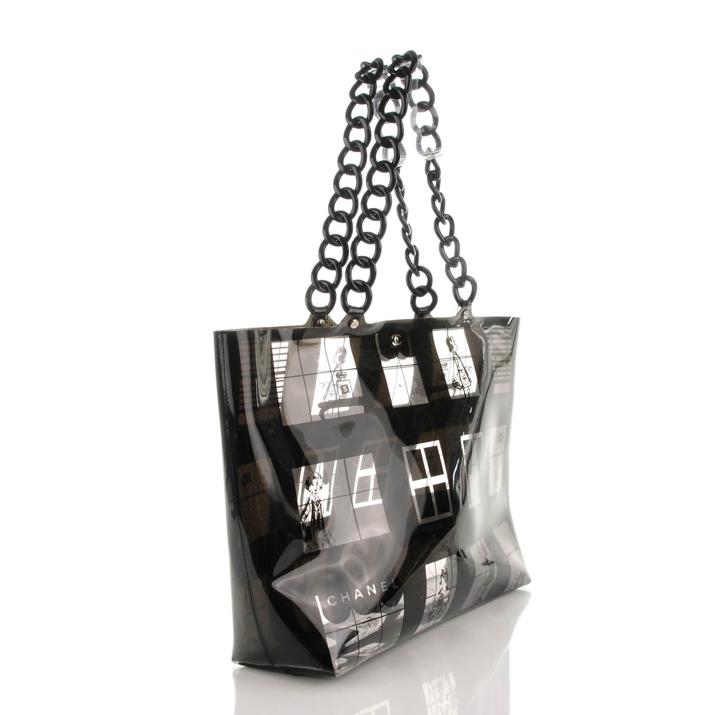 Vinyl Coco Window Tote Black