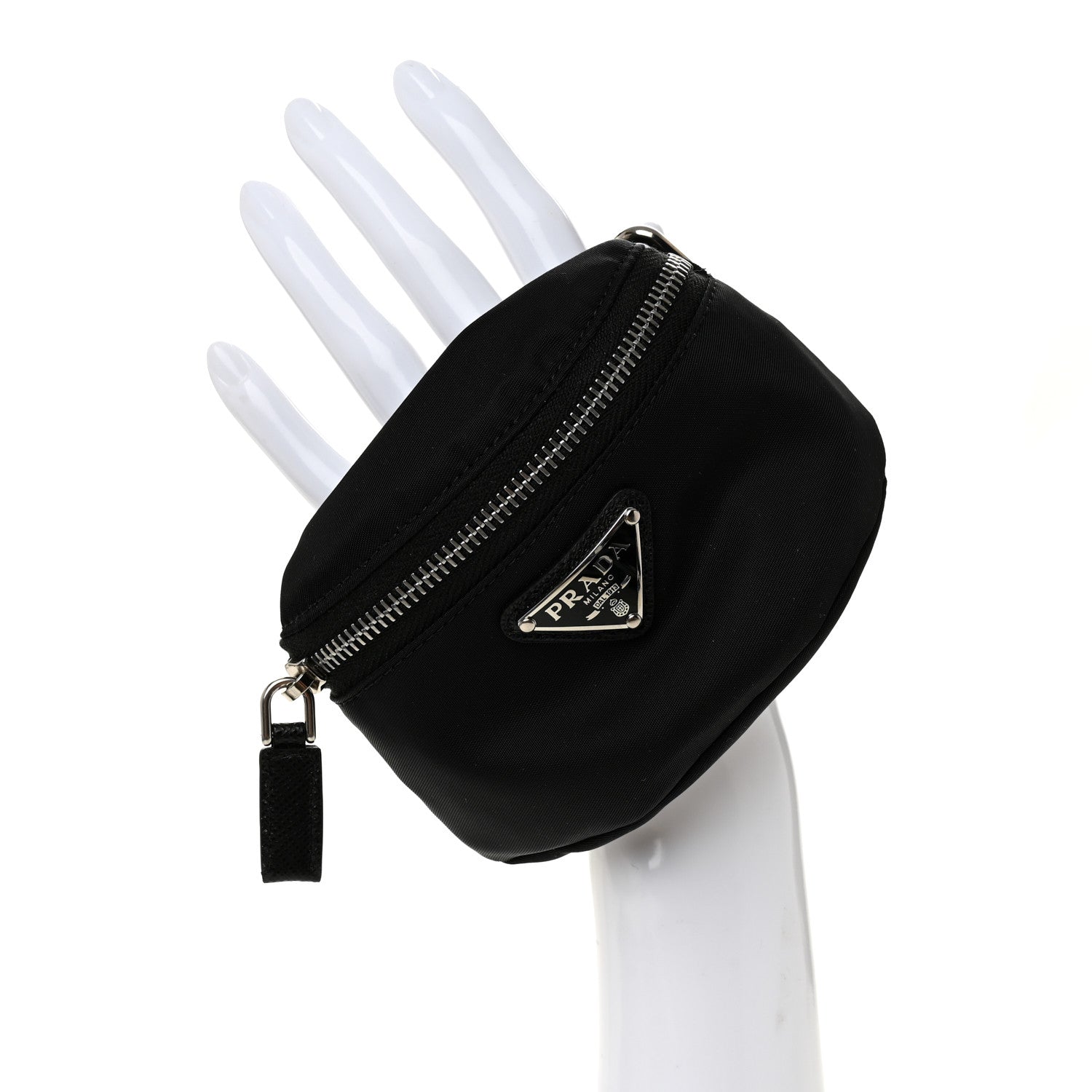 Prada Tessuto Nylon Wrist Pouch Black 1847007 – FASHIONPHILE