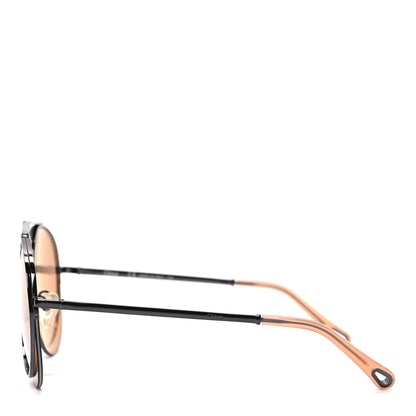 Chloe Metal Mirrored Romie Aviator Sunglasses CE144S Silver Copper 3 of 6
