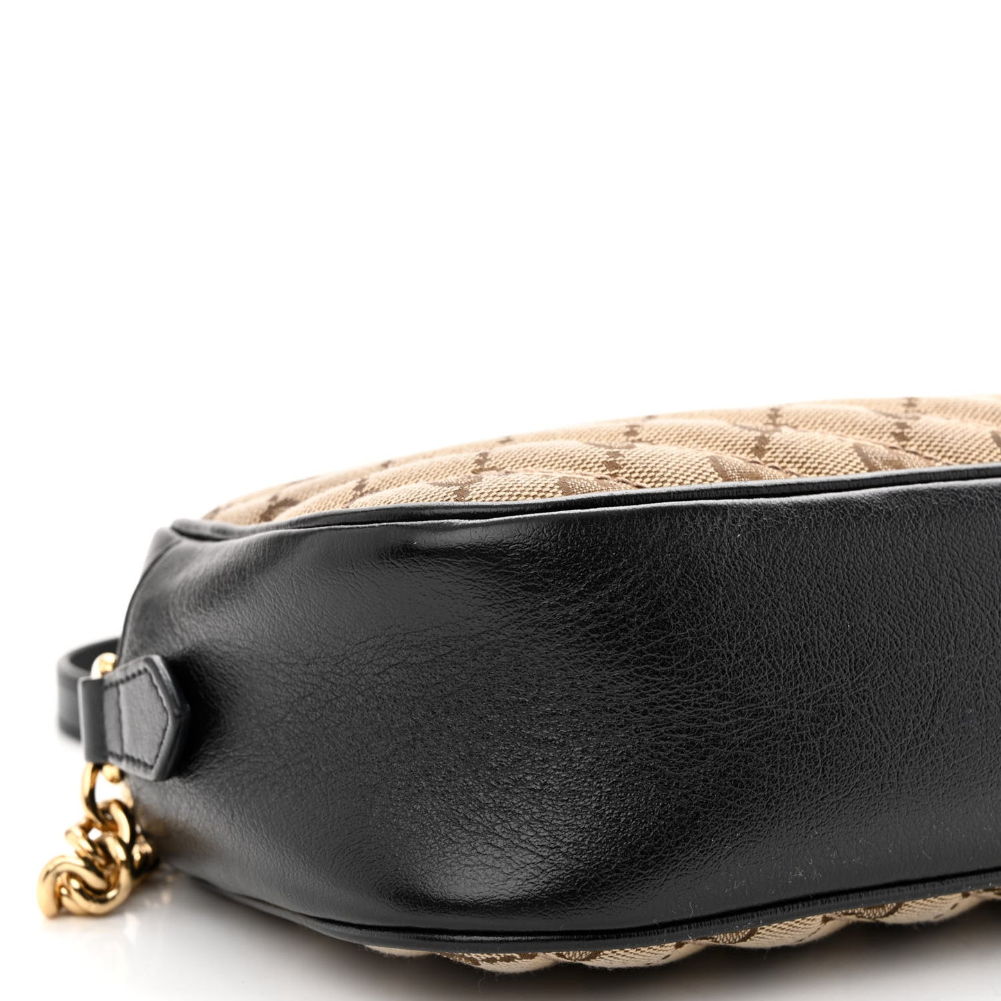 Monogram Matelasse Diagonal Small GG Marmont Chain Shoulder Bag Beige Black