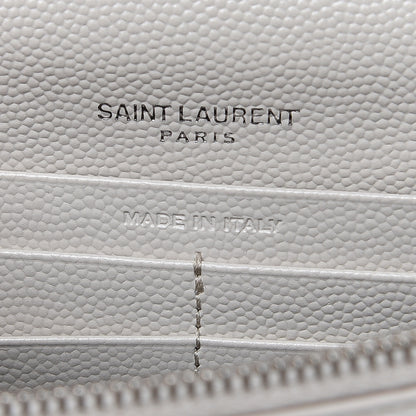 Saint Laurent Grain De Poudre Small Classic Monogram Kate Tassel Chain Wallet Icy White 6 of 10