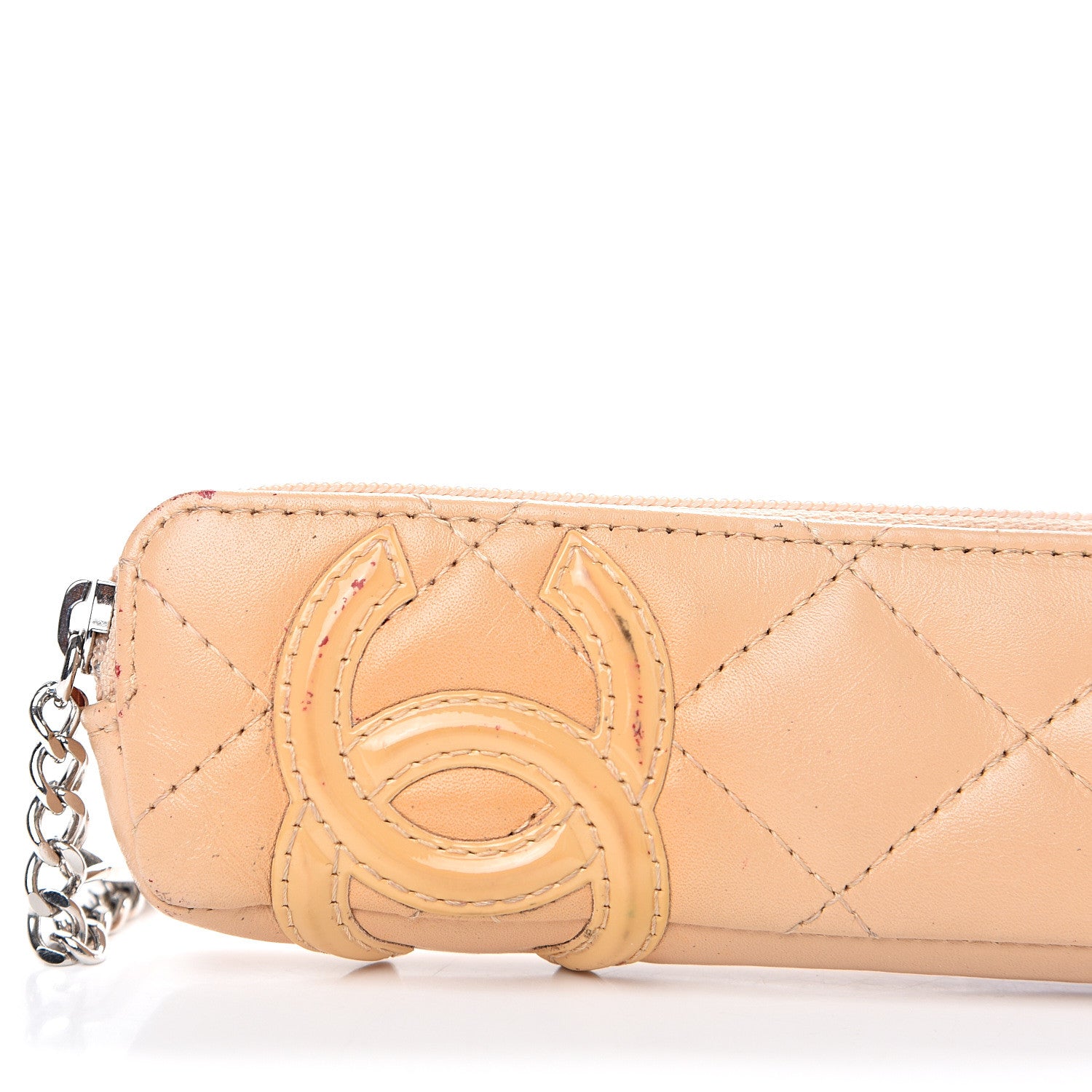 Chanel Calfskin Cambon Pencil Case Beige 7 of 9