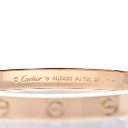 Cartier 18K Yellow Gold LOVE Bracelet 16 4 of 8