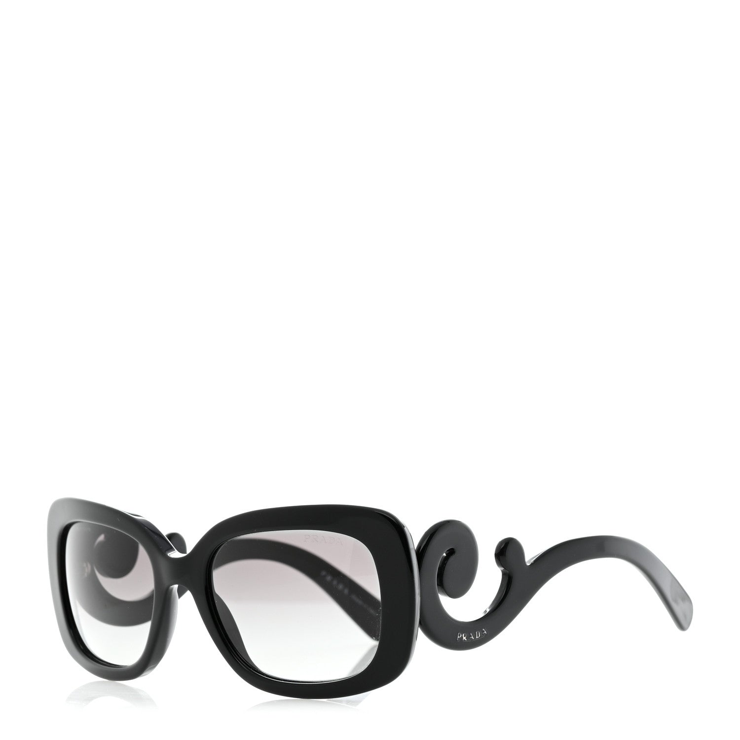 Prada Acetate Baroque Sunglasses SPR 27O Black 1 of 7