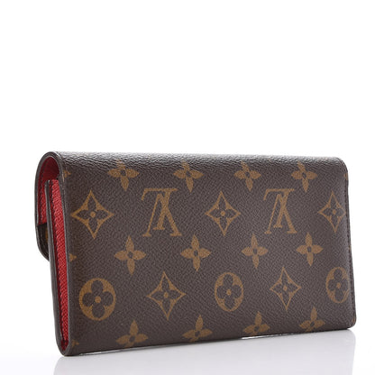 Louis Vuitton Monogram Emilie Wallet Red 3 of 7