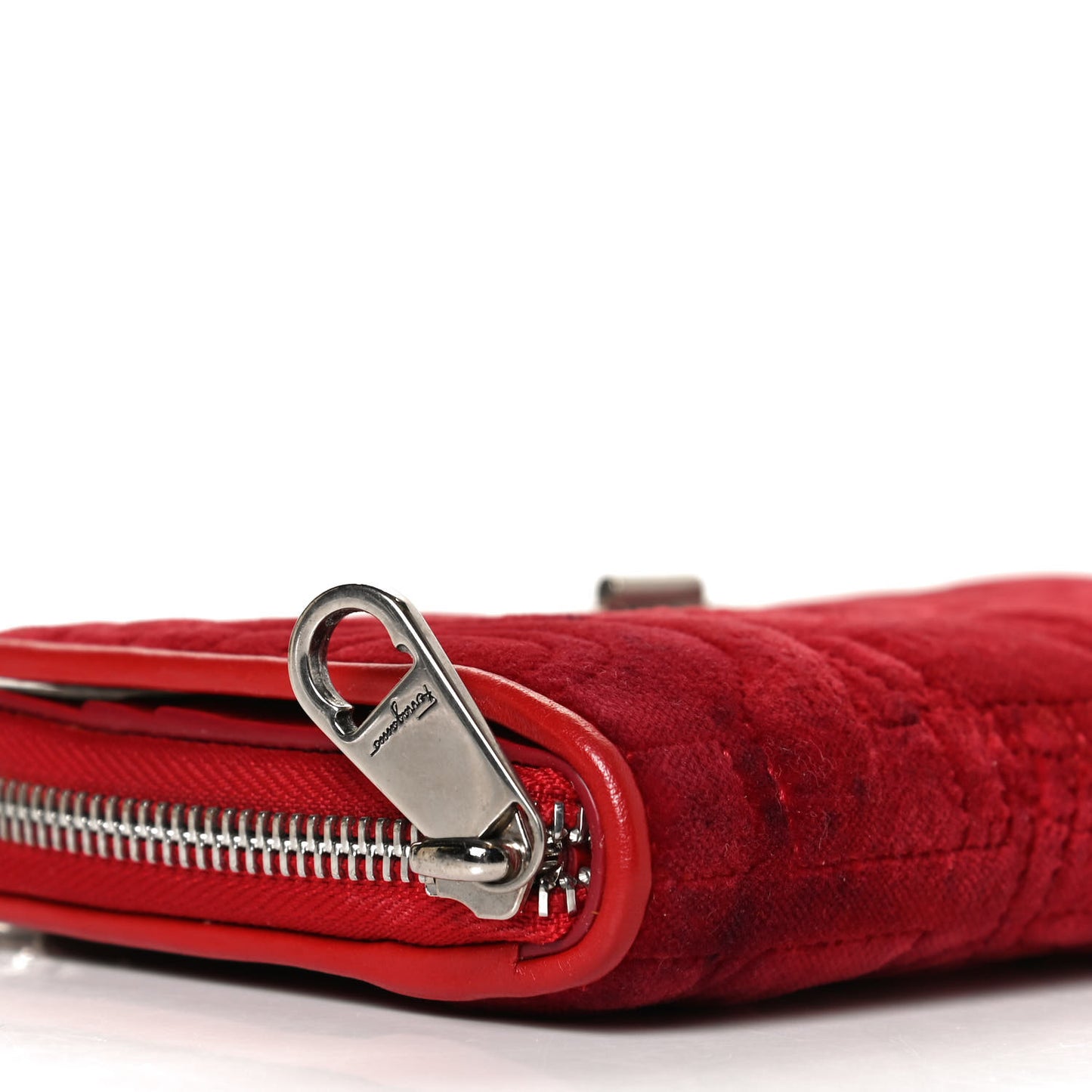Velvet Quilted Gancini Wallet on Chain