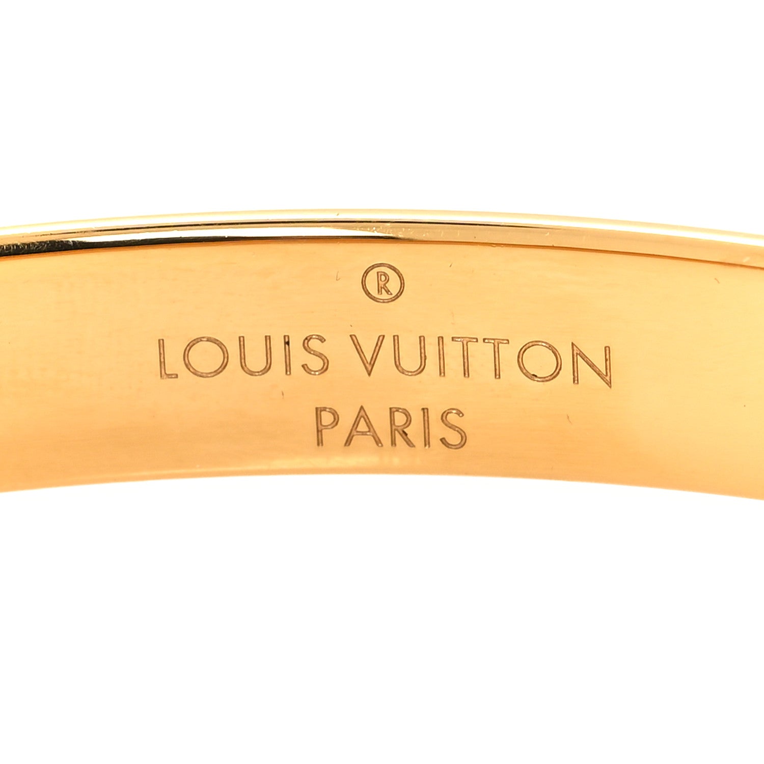 Louis Vuitton LOUIS VUITTON Brass Monogram Nanogram Cuff S Gold 5 of 8