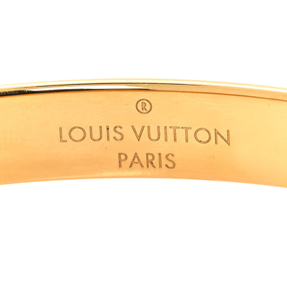 Louis Vuitton LOUIS VUITTON Brass Monogram Nanogram Cuff S Gold 5 of 8