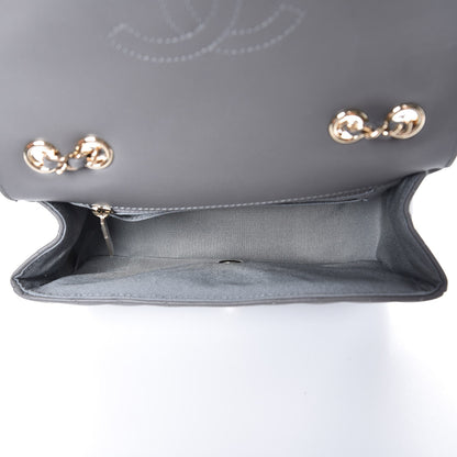 Chanel Calfskin Chevron Quilted Mini Statement Flap Grey 6 of 9