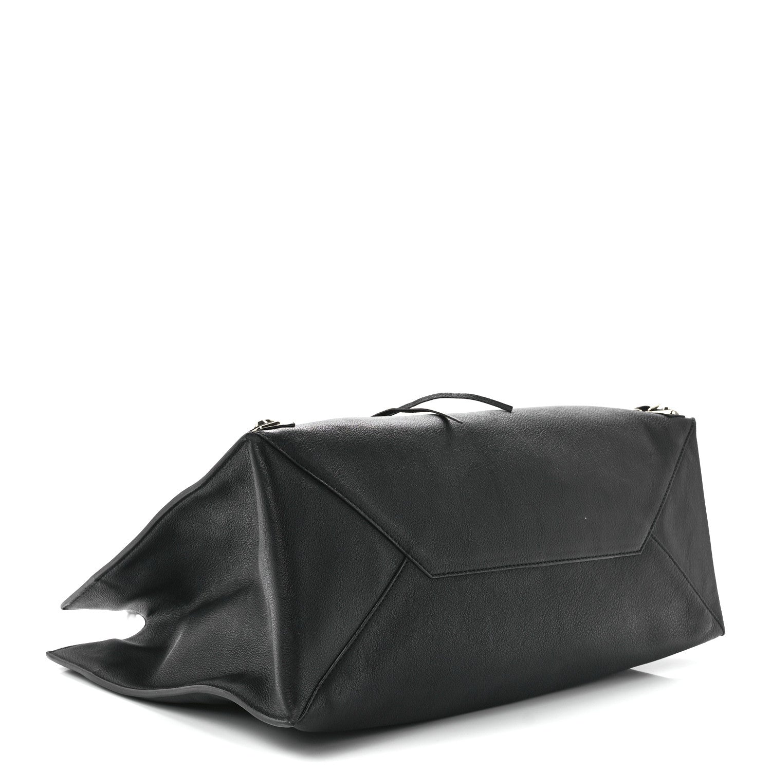 Balenciaga Grained Calfskin Silver Metallic Edge Hardware Papier A4 Tote Black 5 of 12