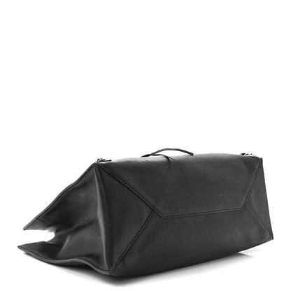 Balenciaga Grained Calfskin Silver Metallic Edge Hardware Papier A4 Tote Black 5 of 12