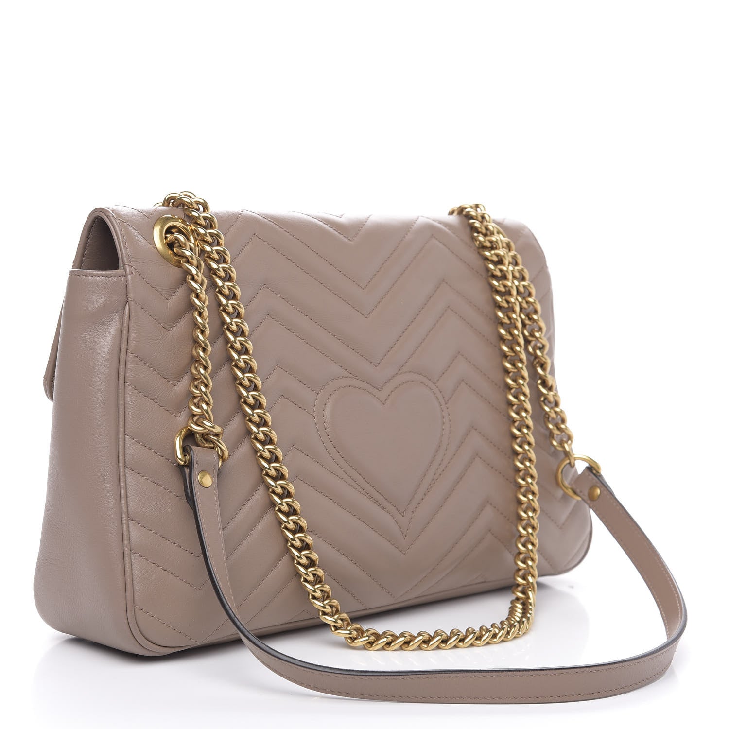 Gucci Calfskin Matelasse Medium GG Marmont Shoulder Bag Porcelain Rose 3 of 18