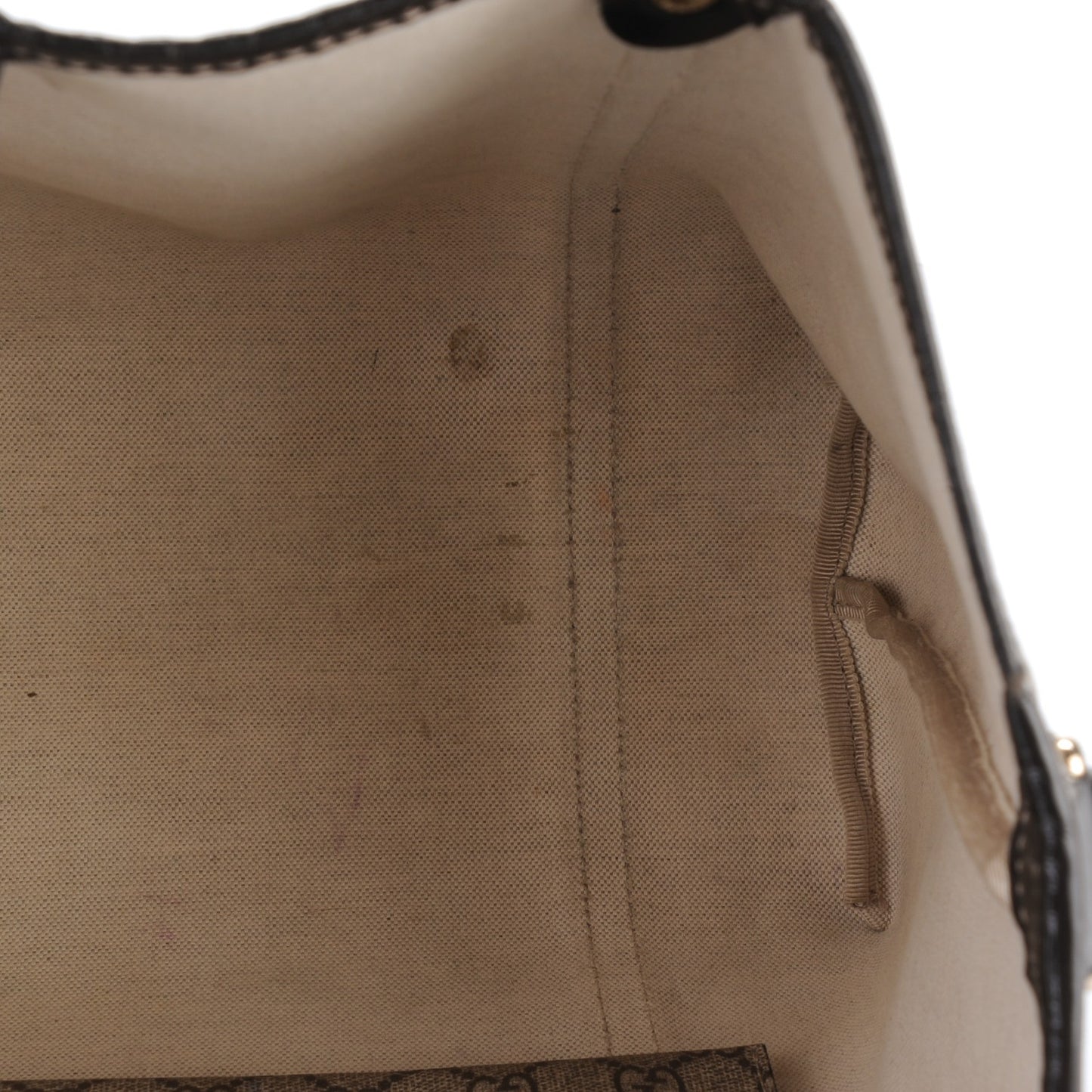 GG Plus Monogram Tattoo Heart Medium Joy Tote Dark Brown