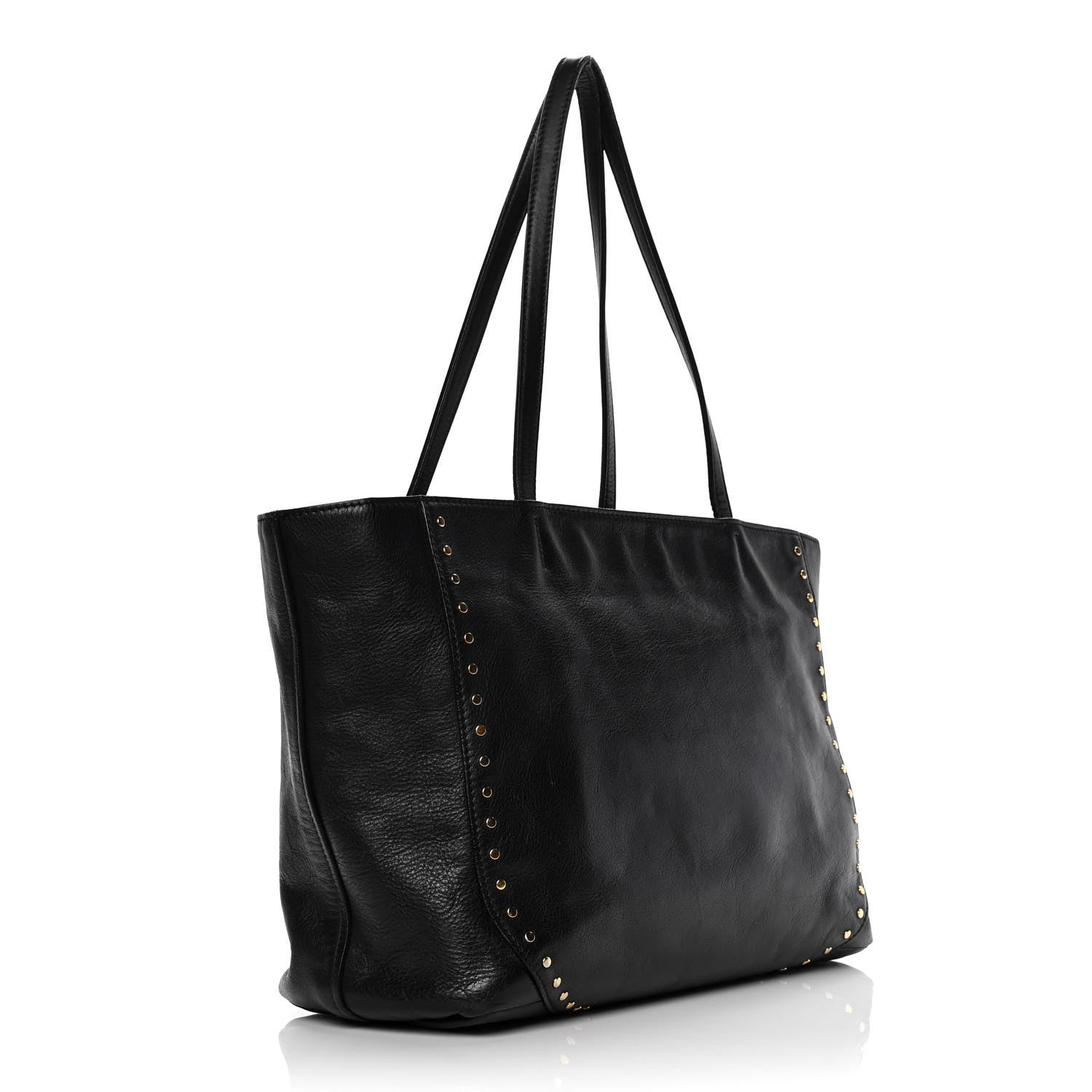 Chloe Calfskin Studded Isa Tote Black 2 of 8