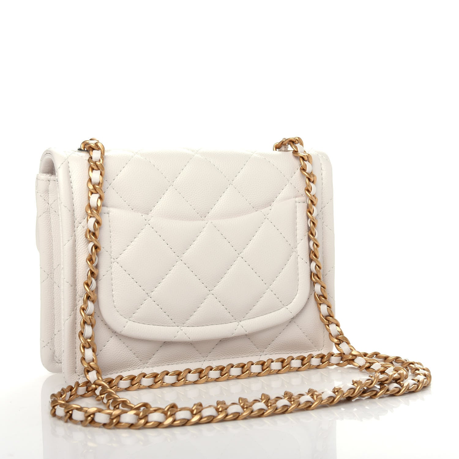 Chanel Caviar Quilted Mini Sweet Classic Flap White 3 of 11