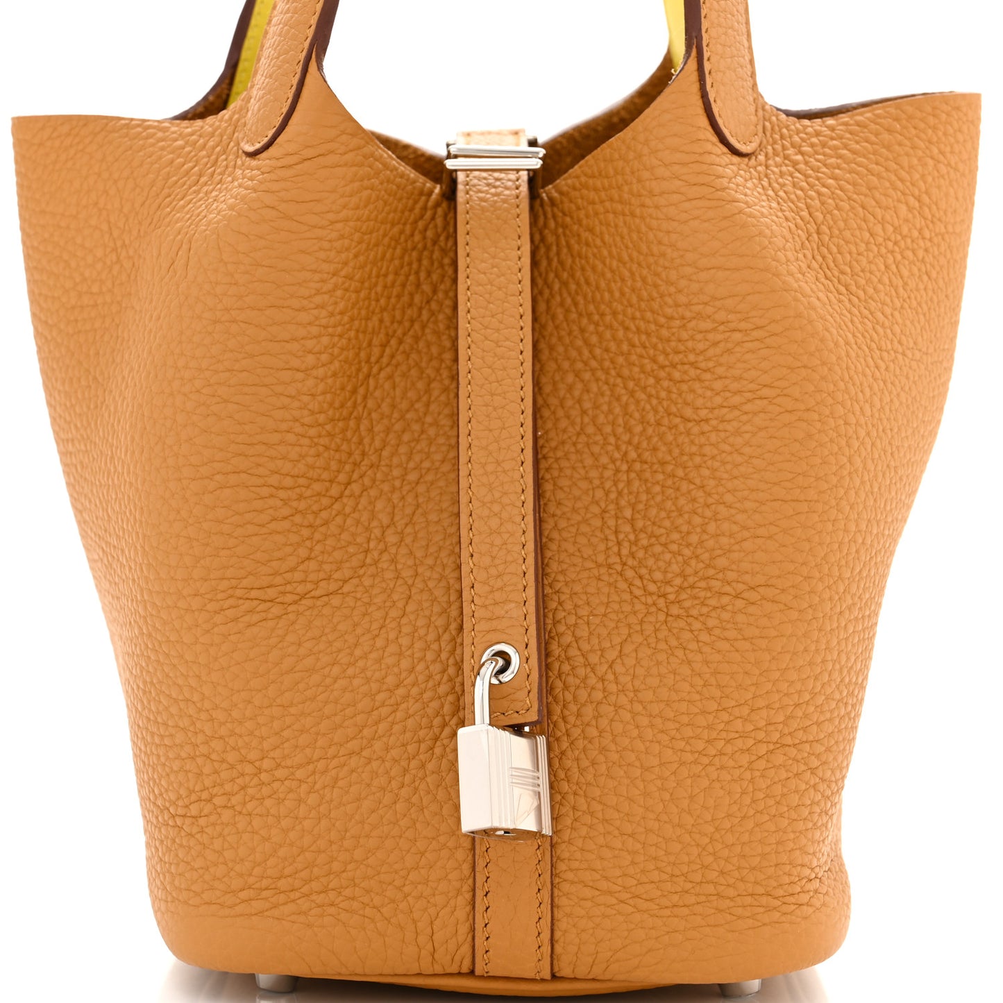 Taurillon Clemence Swift Eclat Picotin Lock 18 PM Sesame Lime