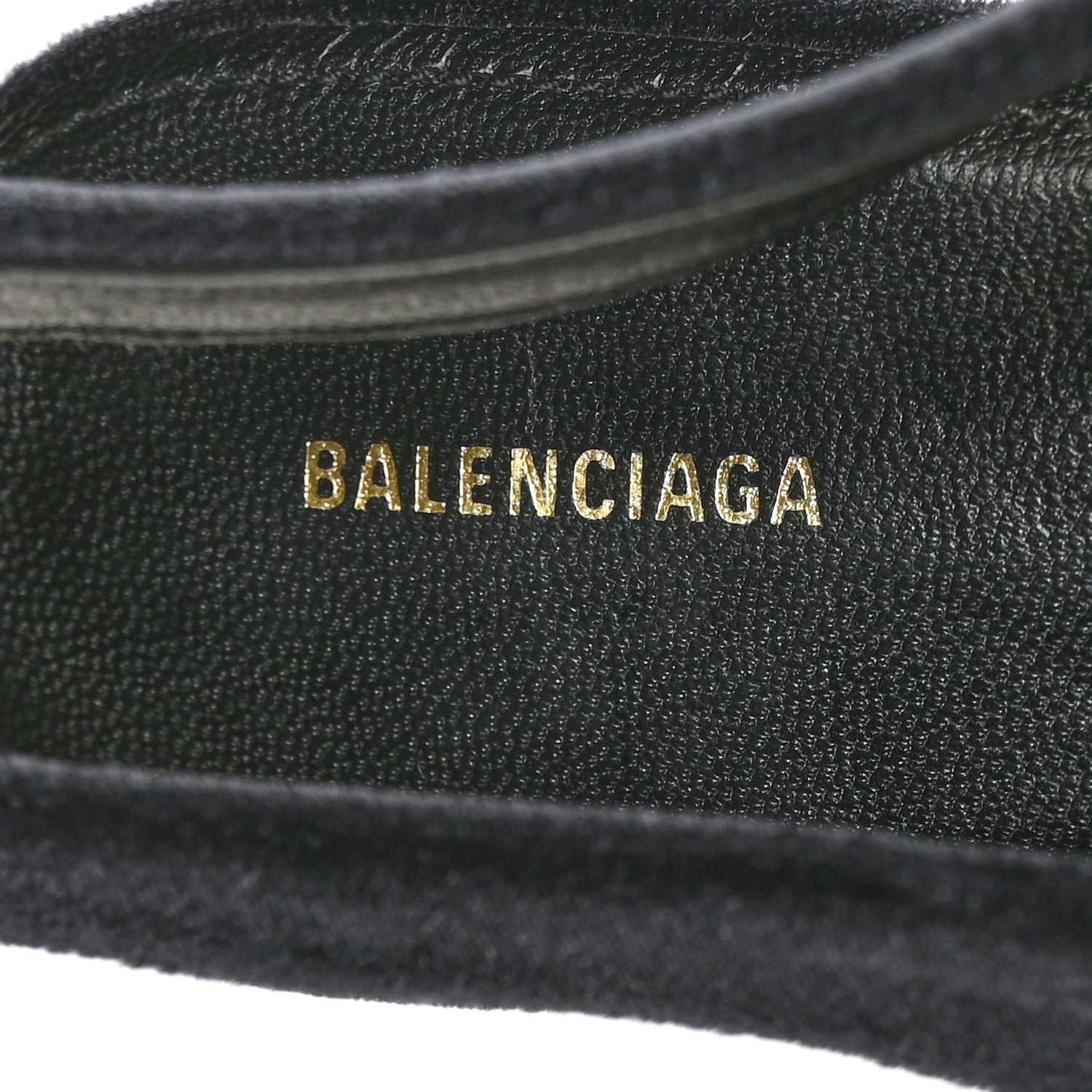 Balenciaga Velvet BB Knife Pointy Toe Slingback Flats 38 Black 6 of 7