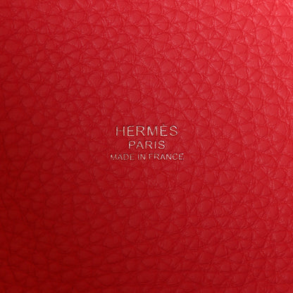 Hermes Taurillon Clemence Picotin Lock 22 MM Rose Azalee 6 of 11