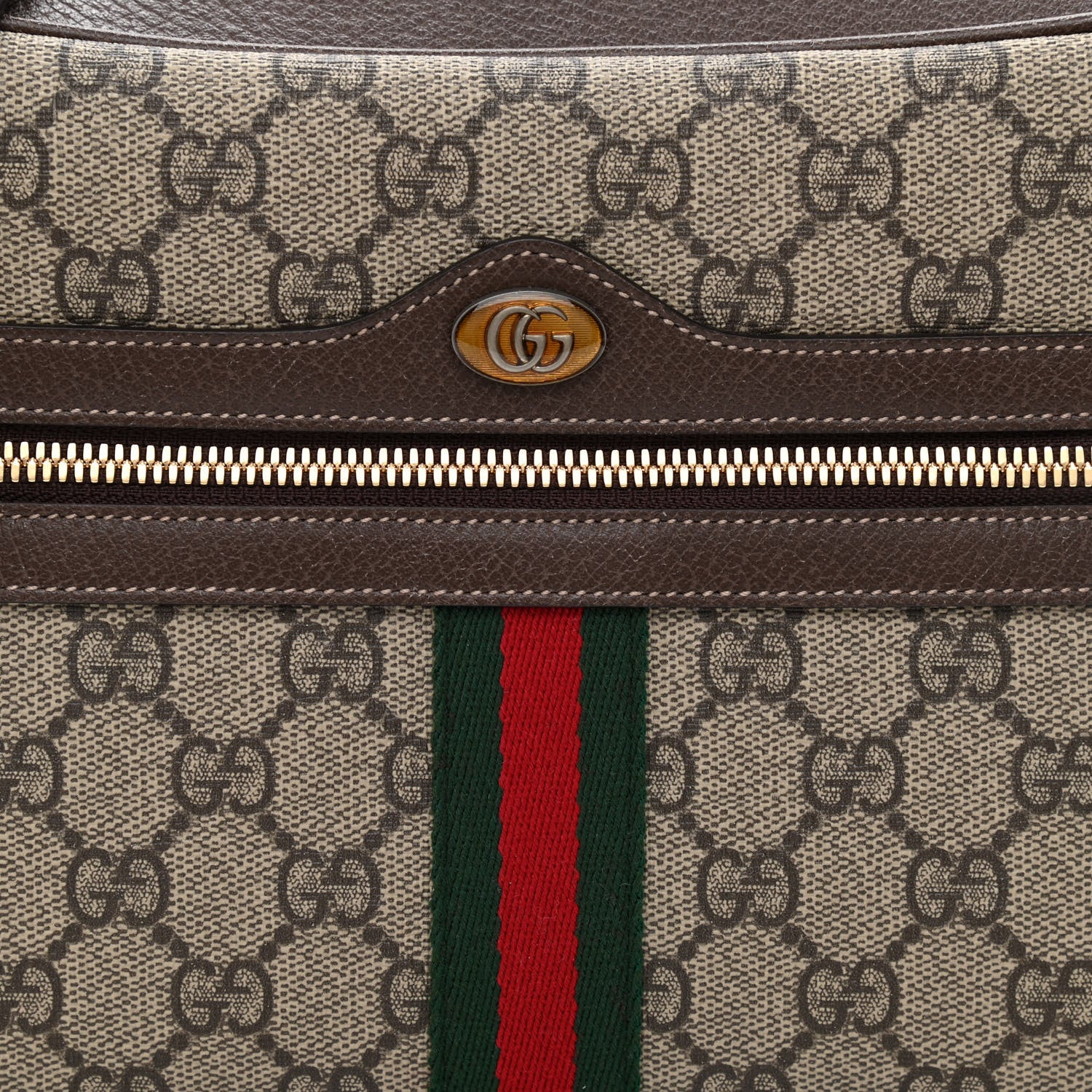 Gucci GG Supreme Monogram Web Small Ophidia Shoulder Bag Brown 8 of 10