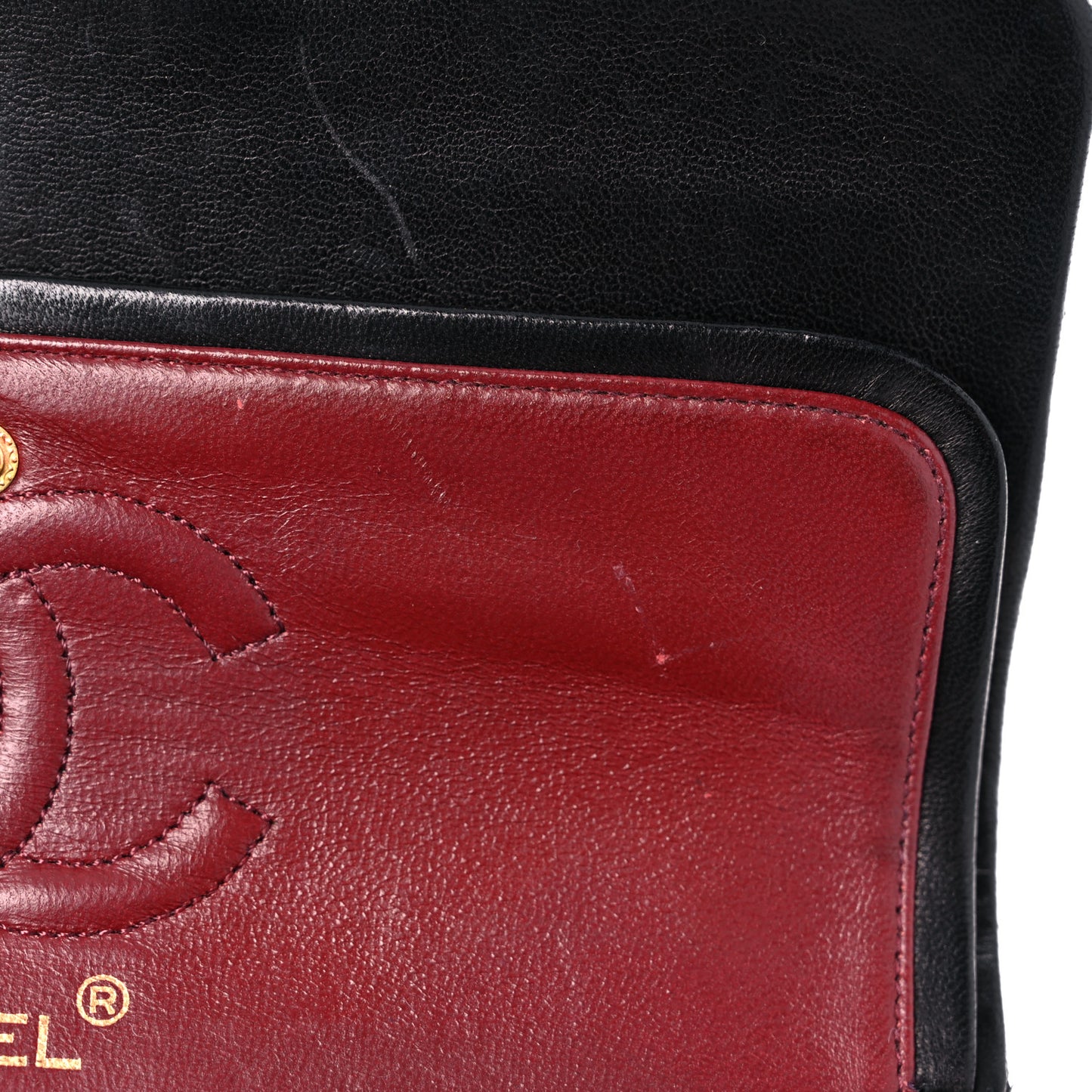 Lambskin Quilted Small Double Flap Black